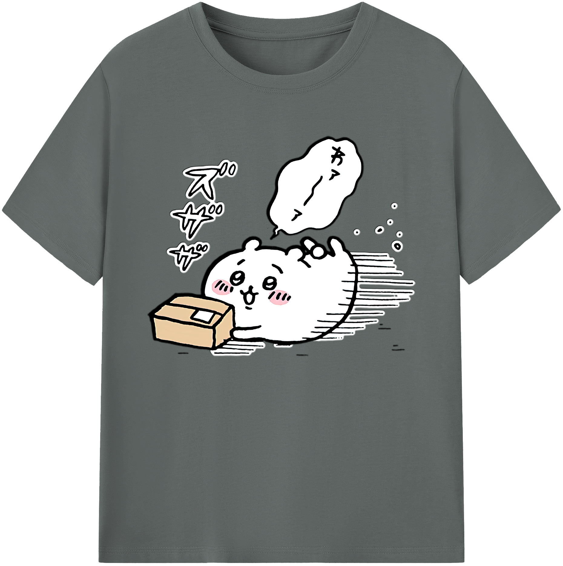 （画像用） ちいかわ ちいかわ Chii-kawa chiikawa 綿100％ メンズ半袖Tシャツ｜肌触りやわらか＆通気性